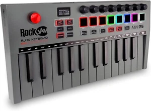 RockJam Go 25 Key USB Bluetooth pad tastiera MIDI Keyboard Controller batteria - Foto 1 di 5