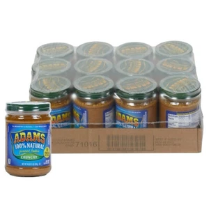 Adams Peanut Butter Crunchy Natural, 16 Ounces, 12 Per Case - Picture 1 of 4