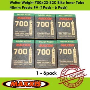 Maxxis Welter Weight 700x23-32C Bike Inner Tube 48mm Presta FV (1Pack - 6 Pack) - Picture 1 of 2