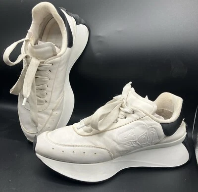 37.5 23aw Alexander McQueen SPRINT RUNNER SNEAKER 687995 LEATHER SHOES LOGO - Image 1 of 4