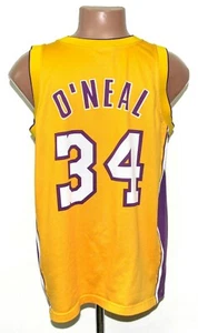 NBA LOS ANGELES LAKERS BASKETBALL SHIRT JERSEY #34 O'NEAL CHAMPION M - Picture 1 of 12
