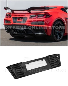For 20-Up Corvette C8 Z06 CARBON FLASH METALLIC Rear License Plate Frame Cover - Picture 1 of 21
