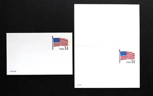 U.S. Scott #UX117 and #UY38 Stars and Stripes Mint Postcards - Picture 1 of 3