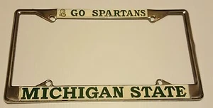 Michigan state Spartans vintage metal auto frame (not perfect) #1 - Picture 1 of 5