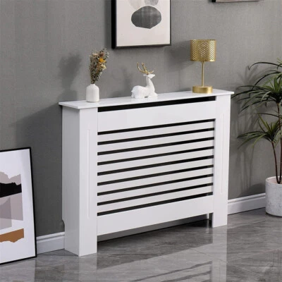 White/Grey Radiator Cover Shelf Cabinet Grill MDF Wooden Modern Furniture Decor - Image 1 of 4