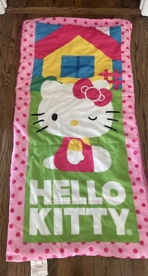 Saco de dormir Hello Kitty Sanrio rosa lunares 2013 🩷Guiño 56x28 pulgadas Foto 1 de 4
