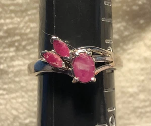 Anillo RUBÍ TALLA 8,25 Plata de Ley (925) ~ Ajuste Moderno - Imagen 1 de 4