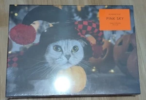 Scaredy Katze Halloween rosa Himmel Puzzle 1000 Teile 19" x 26" NEU versiegelt in Box  - Bild 1 von 2