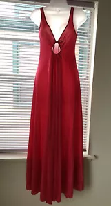 OLGA Vintage Nylon Schlüsselloch Nachthemd SATINISCH rot Stil 9625 Größe 32 - Bild 1 von 12