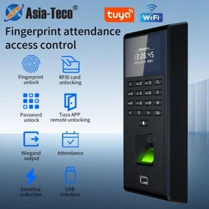 Tuya WiFi biometrische Anwesenheitsmaschine | Gesicht Fingerabdruck Passwort USB Export - Bild 1 von 9