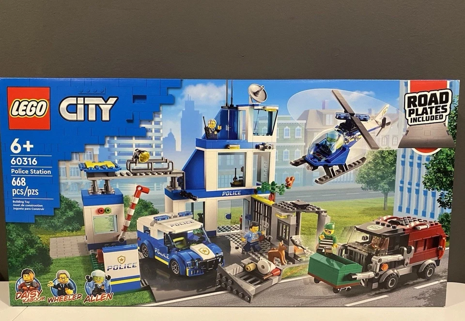 Lego City Police Station 60316 con furgoneta helicóptero y camión de basura NUEVO Foto 1 de 4