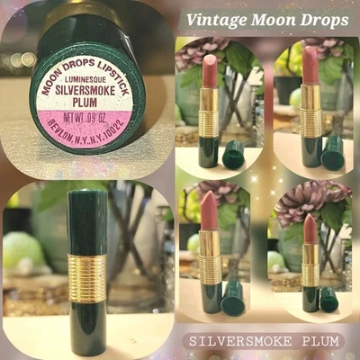 Raro lápiz labial vintage Revlon Moon Drops luminisco SILVERSMOKE CIRUELA difícil de encontrar Foto 1 de 4