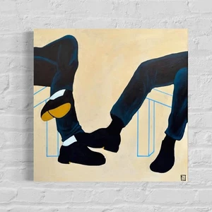 Original painting. Contemporary art. male picture. Gay Art. Portrait male LGBT - Picture 1 of 2