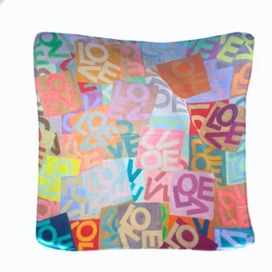 NUEVO CON ETIQUETAS LovEvolve Signature Multicolor Love Baby Manta Algodón Orgánico - Imagen 1 de 6