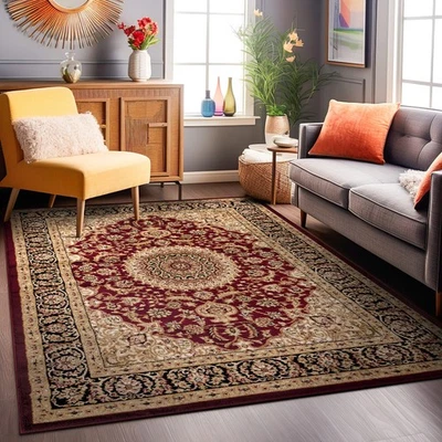 Rugshop Area Rug Traditional Oriental Medallion Living Room Rug Bedroom Rug 8x10 - Image 1 of 4