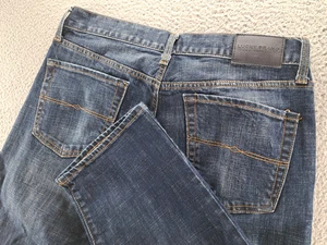 Lucky Brand 329 Jeans Mens 34x30 Act 34x28.5 Blue Classic Straight Dark Wash  - Picture 1 of 13