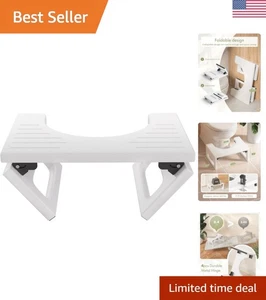 Durable 7-Inch Foldable Bamboo Toilet Stool for Enhanced Bathroom Comfort - Picture 1 of 11
