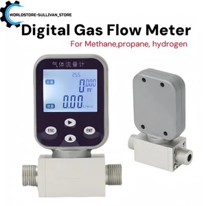 Portable Digital Gas Flow Meter Methane Propane Hydrogen Thermal Mass Flow Meter - Picture 1 of 9