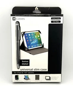 New iHome Universal Slim Case for iPad & 7–8" Tablets – w/ Stylus or Case Only - Picture 1 of 4