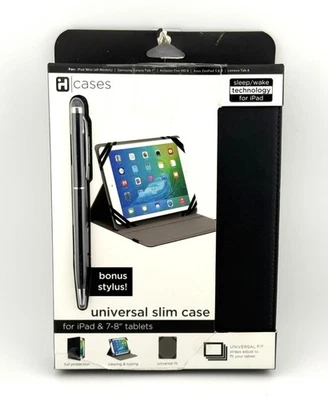 New iHome Universal Slim Case for iPad & 7–8" Tablets – w/ Stylus or Case Only - Image 1 of 2