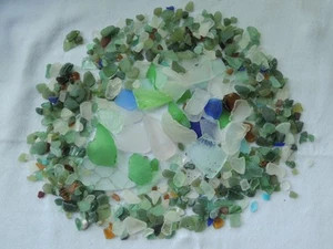 1 lb 12 oz Beach Surf Tumbled Sea Glass - Collected in Positano Italy in 1958 - Picture 1 of 10