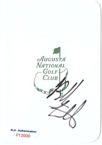 BUBBA WATSON Signed Augusta National Masters Scorecard ALA F12000 - Picture 1 of 1