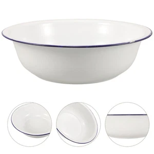 Foot Bath Bowl Enamel Footbath Soak Feet Spa Soaking Basin Bucket Baby Travel - Picture 1 of 12
