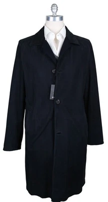 Kiton Navy Blue Leather Reversible Coat - 40/50 - (UW93632D7423) - Image 1 of 4