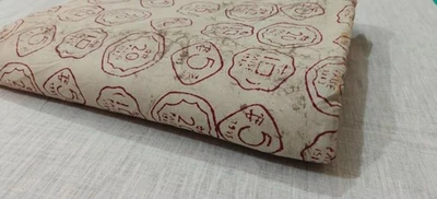 Tela de vestir india hecha a mano gris estampado batik algodón natural hecha a mano 5 yardas Foto 1 de 4