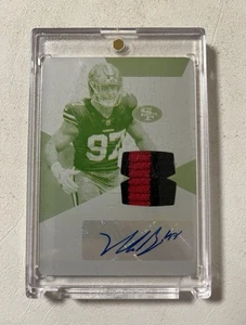 Nick Bosa #1/1 Auto Player Worn Patch Printing Plate 2021 Panini XR 49ers - Picture 1 of 2