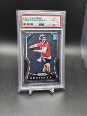 Panini Prizm 2019 - Rookies Gardner Minshew II #322 (RC) PSA 10 - Imagem 1 de 2