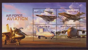 AUSTRALIA 2011 AIR FORCE AVIATION MINIATURE SHEET FINE USED - Picture 1 of 1