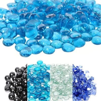 1/2 inch multicolored glass rock, marble for gas fireplaces and fire pit tables - Image 1 of 4