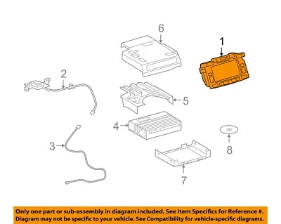 Б/у информационно-развлекательный дисплей подходит: 2006 Toyota Highlander дисплей экран 3.3L VIN W - Изображение 1 из 4