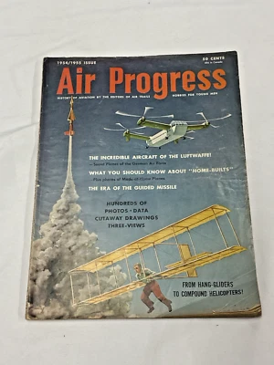 1954/55 Air Progress Magazine Aviation Jets Missiles Fairchild F-86F - Image 1 of 4