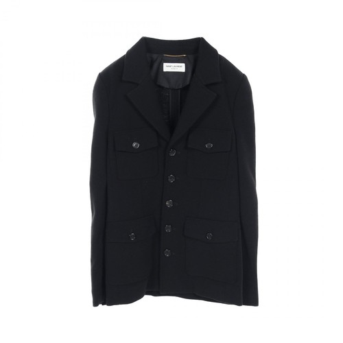 SAINT LAURENT (YSL) SAINT LAURENT PARIS jacket 777729 wool Nylon Black U Women #F34