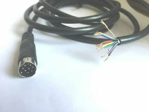 Grey Color 8 Pin Mini DIN Plug Breakout Cable, 12ft 4m Lead, 8-way RS 463-518  - Picture 1 of 3