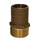 GROCO 1" NPT x 1-1/4" Bronze Full Flow Pipe to Hose Straight Fitting [FF-1000]