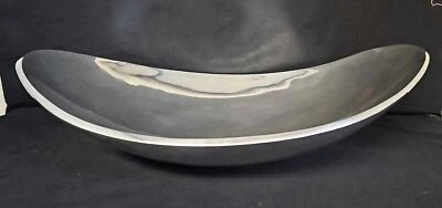 Nambe Grande Lava Bowl Modelo 669 Grande 22" Ovalado Metal Aleación Cuenco Foto 1 de 4