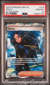 PSA 10 Geeta Full Art 218/197 Obsidian Flames EN OBF Pokemon - Bild 1 von 2