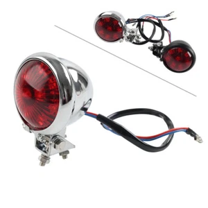 Motorcycle LED Rear Stop Brake Tail Light Lamp For Cafe Racer Bobber Chopper - Picture 1 of 24