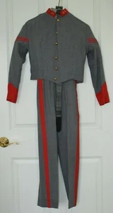 Childs Civil War~Reenactor~costume~full uniform~hand made~lined Wool cotton belt - Picture 1 of 10