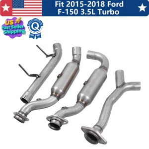 Fit 2015-2018 Ford F-150 3.5L Turbo Left/Right Catalytic Converter EPA Stainless - Picture 1 of 22