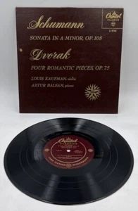 Schumann-Sonata No. 1 In A Minor For Violin And Piano Opus 105 Columbia 10” LP - Picture 1 of 14