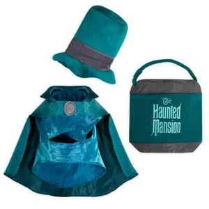 New Disney Tails Med Hat Box Ghost Pet Costume and Toy Set Haunted Manstion Dog - Picture 1 of 3