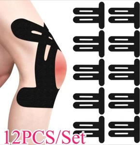 12pcs Precut Kinesiology Tape for Knees - Knee Support, Pain Relief, Waterproof - Picture 1 of 6
