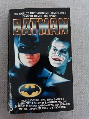 Batman By Craig Shaw Gardner, Movie Tie-in, Warner 1989 PB 1st Printing, Good - Image 1 of 4