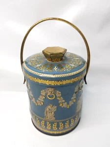 Vtg Murray Allen Crown Regal Confections Candy Tin Corinth Greece Blue Gold UK - Picture 1 of 14