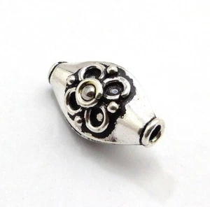 8 PCS 18X10X9MM OVAL BALI BEAD ANTIQUE STERLING SILVER PLATED 505 FUL-754 - Picture 1 of 1