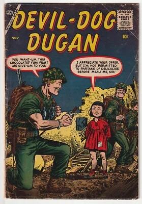 Devil-Dog Dugan 3 1956 Atlas Comics Joe Sinnott Cover Low Grade - Image 1 of 2